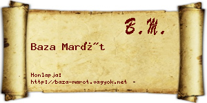 Baza Marót névjegykártya